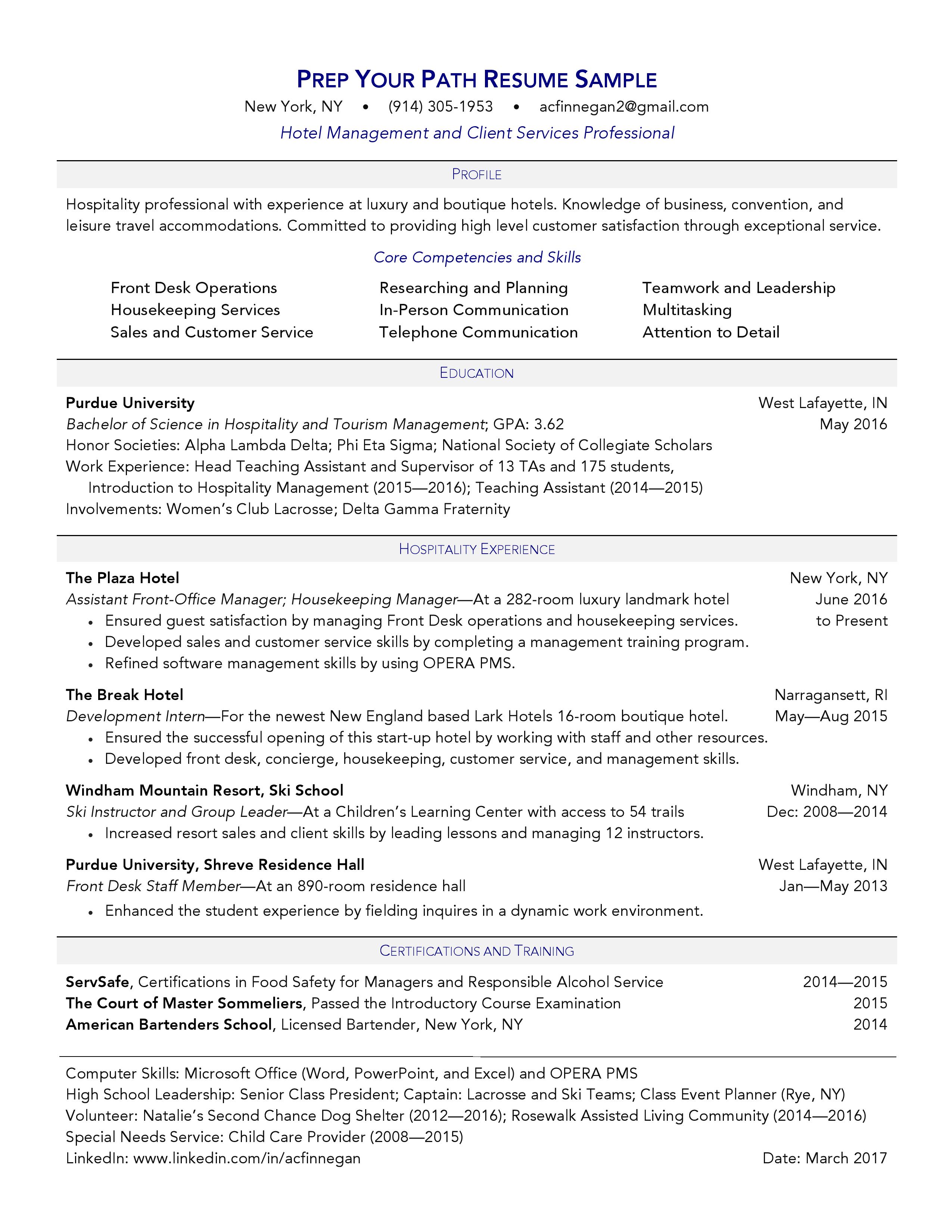 Young Professional Resume - After